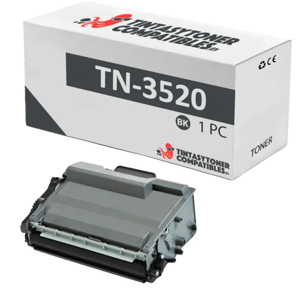 Producto Tóner compatible Brother TN3520 Negro · 20.000 páginas Imagen