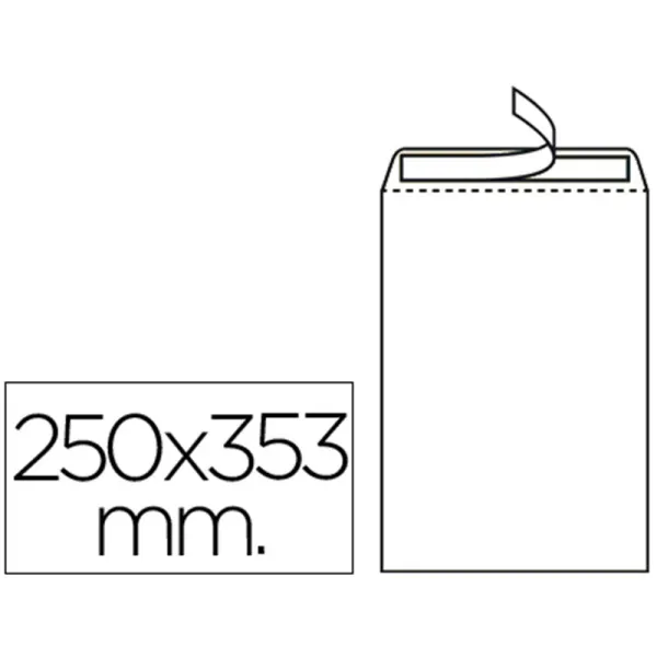 Producto Liderpapel caja de 250 sobres blanco 90GR 250x353 MM Nº10 Imagen