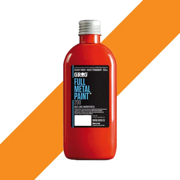 Product GROG Full Metal Paint Neon Orange 200 ml Image
