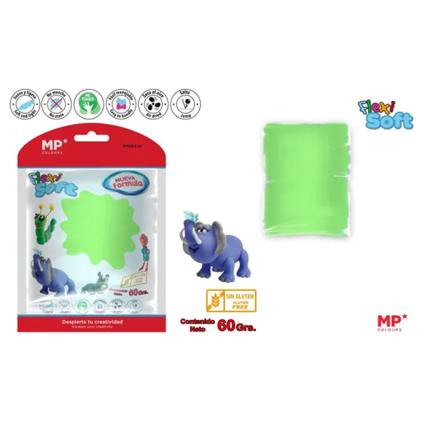 Producto Pasta para Modelar Verde Claro Flexi Soft 60g Imagen
