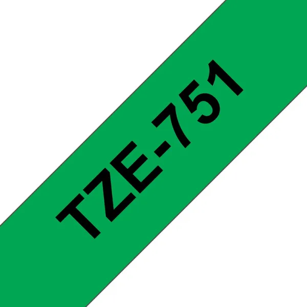 Producto Cinta compatible Brother TZE-751 / Verde TZ-751 negro / verde Imagen