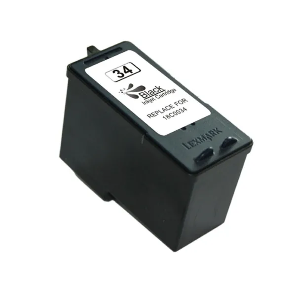 Producto Cartucho de tinta compatible Lexmark 018C0034E Negro · 21 ml Imagen