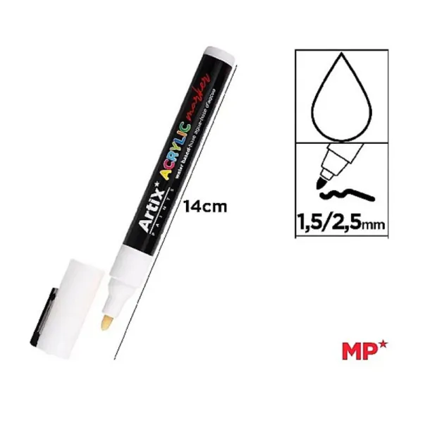 Producto Rotulador Acrílico Blanco Artix Imagen