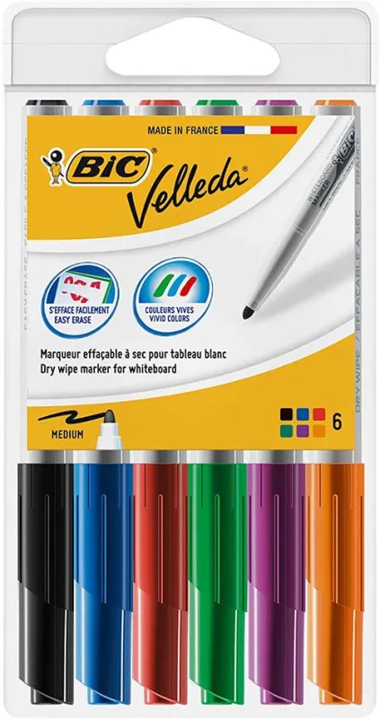 Produto Pack 6 Rotuladores Bic Velleda Pizarra Imagem