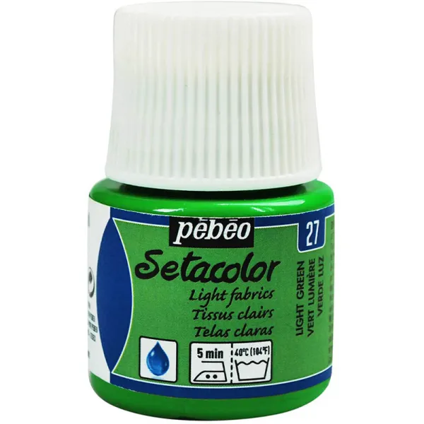 Producto Pintura Pébéo Setacolor Tejidos Claros Verde Luz 45 ml Imagen