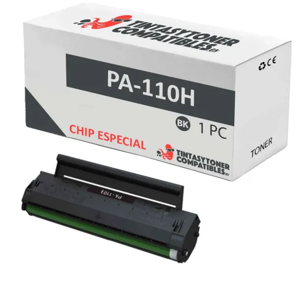 Product Tóner compatible Pantum PA110hBK-CHIP-ESP Negro · 2.300 páginas Image