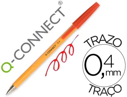 Producto Bolígrafo Q-Connect rojo punta fina 0,4mm Imagen