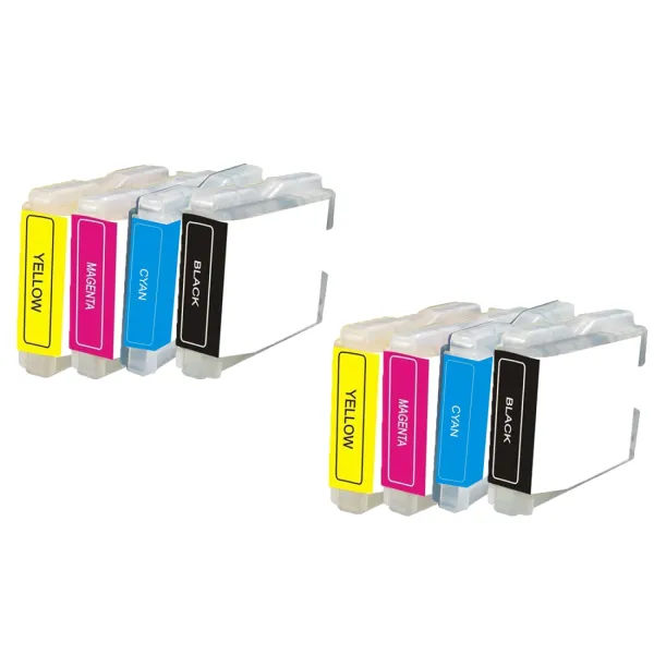 Producto Pack 8 cartuchos de tinta compatibles Brother LC1000XL / LC970XL amarillo, magenta, negro y cian Imagen
