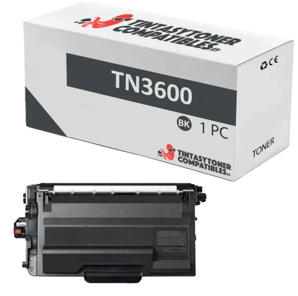 Producto Tóner compatible Brother BRTN3600 Negro · 3.000 páginas Imagen