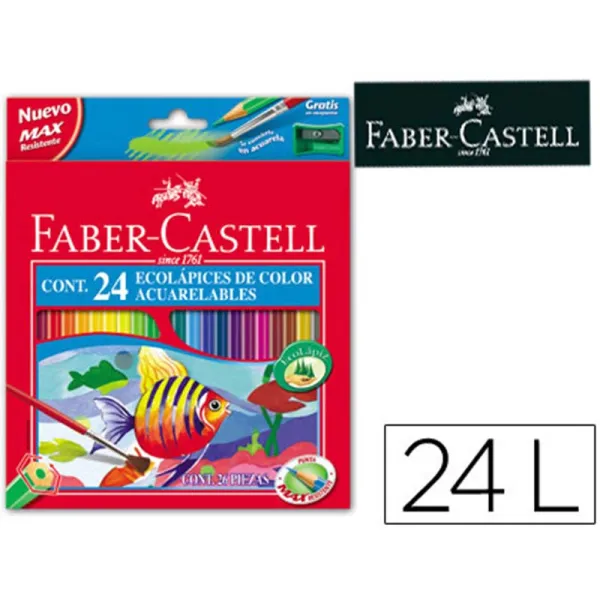Producto Faber Castell lapices de colres acuarelables - 24 unidades Imagen