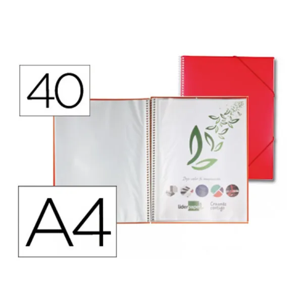 Producto Carpeta escaparate con espiral rojo Imagen