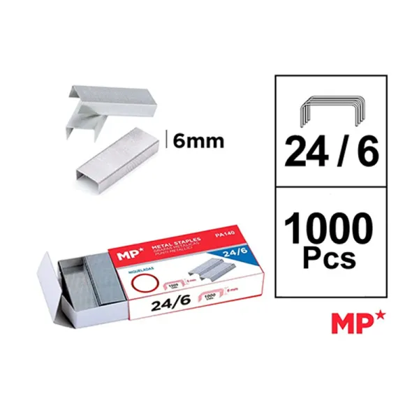 Producto Caja de 1000 Grapas 24/6 Galvanizadas MP Imagen