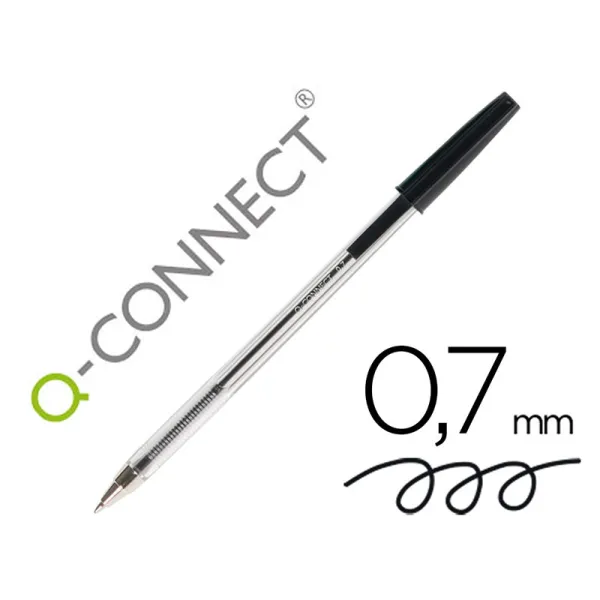 Producto Bolígrafo transparente Q-Connect negro medio Imagen