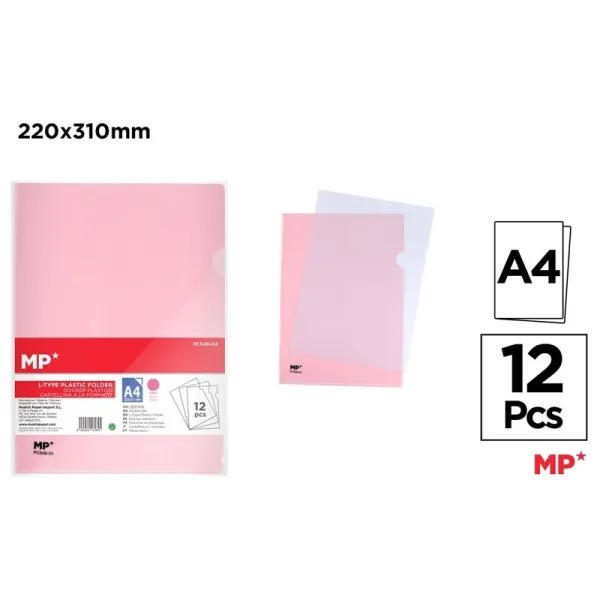 Producto Dossier Uñero Color Rosa A4 12 Unidades Imagen