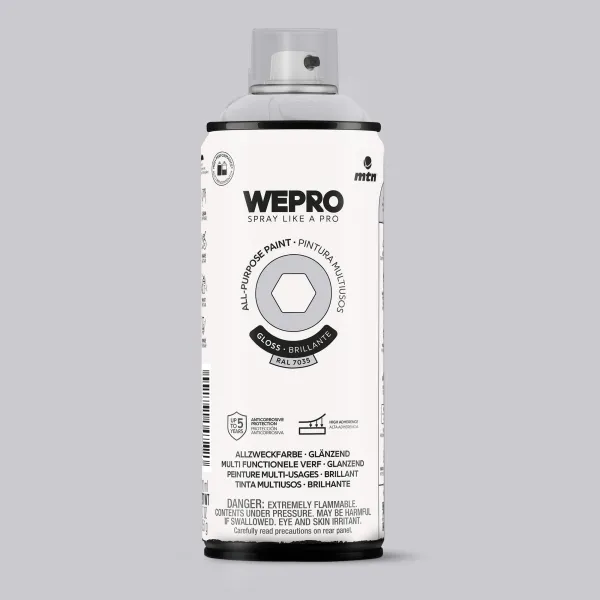 Producto Spray MTN WEPRO Solvent Brillante GRIS ALASKA - RAL 7035 Imagen