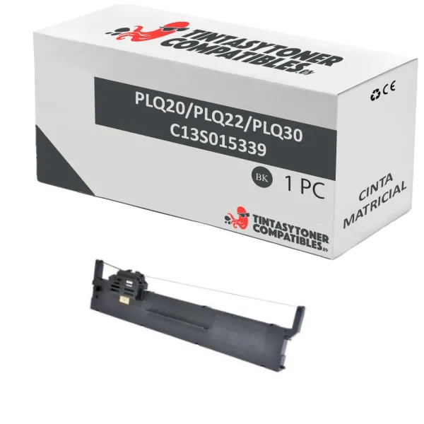 Produto Cinta compatible Epson C13S015339 Negro · 6,35 mm * 18 m Imagem
