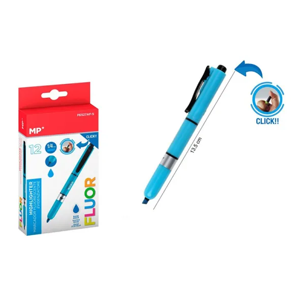 Producto Marcador Fluorescente Retráctil Azul Imagen