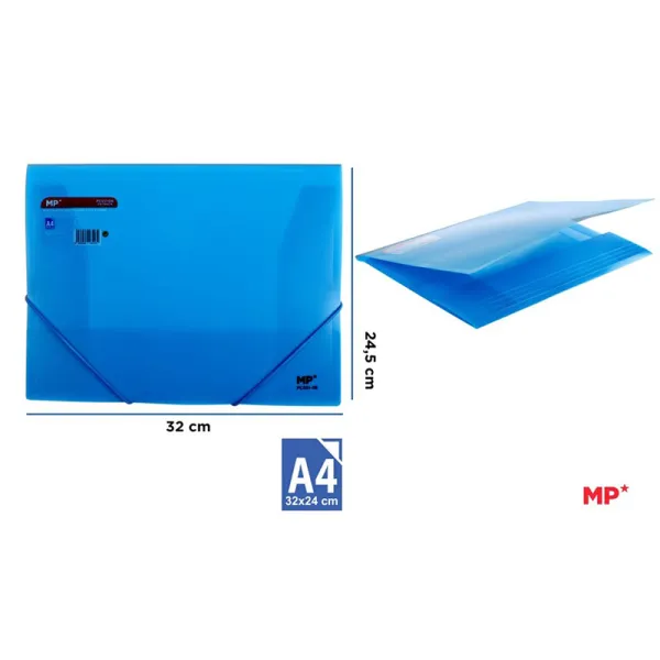 Producto Carpeta con gomas y solapas A4 azul MP Imagen