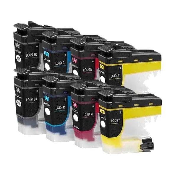 Producto Pack 8 cartuchos de tinta originales Brother LC424 amarillo, magenta, negro y cian Imagen