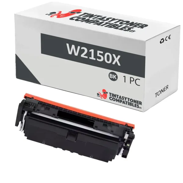 Produto Tóner compatible HP HPW2150XBK Negro · 7.500 páginas Imagem