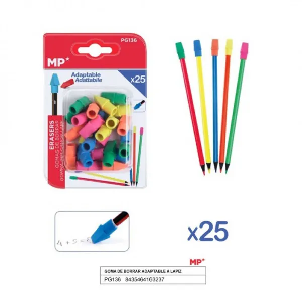 Producto Goma de Borrar Adaptable a Lápiz 25u Imagen