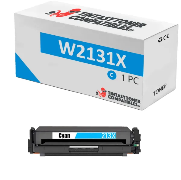 Produto Tóner compatible HP HPW2131X Cian · 12.000 páginas Imagem