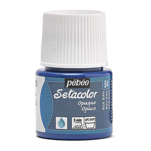 Producto Pintura Pébéo Setacolor Opaco Azul Mezclilla 45 ml Imagen