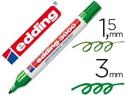 Produto EDDING ROTULADOR PERMANENTE 3000 VERDE Imagem