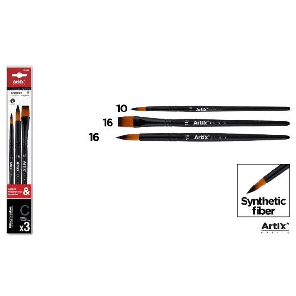 Produto Pincel Profesional Sintetico 3u (10, 16, 16) Imagem