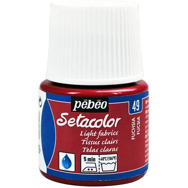Producto Pintura Pébéo Setacolor Tejidos Claros Claros Fucsia 45 ml Imagen