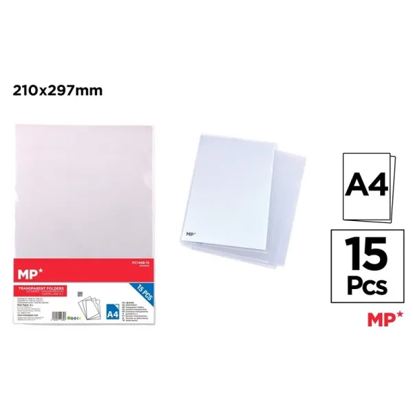 Producto Dossier Uñero Transparente A4 15 Unidades Imagen