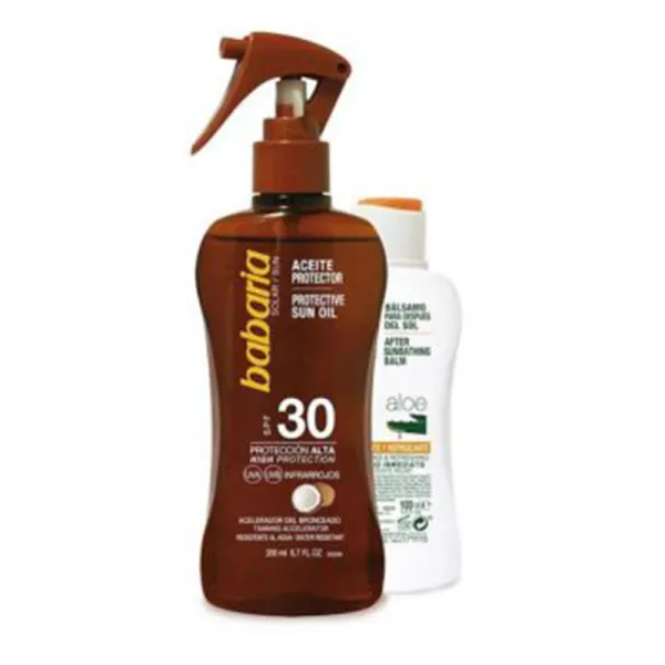Producto Babaria pack aceite protector SPF30 coco + bálsamo after sun aloe vera 100 ML gratis Imagen