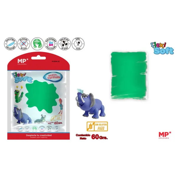 Producto Pasta para Modelar Verde Flexi Soft 60g Imagen