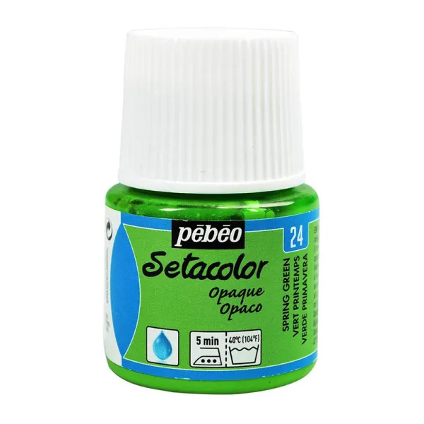 Producto Pintura Pébéo Setacolor Opaco Verde Primavera 45 ml Imagen