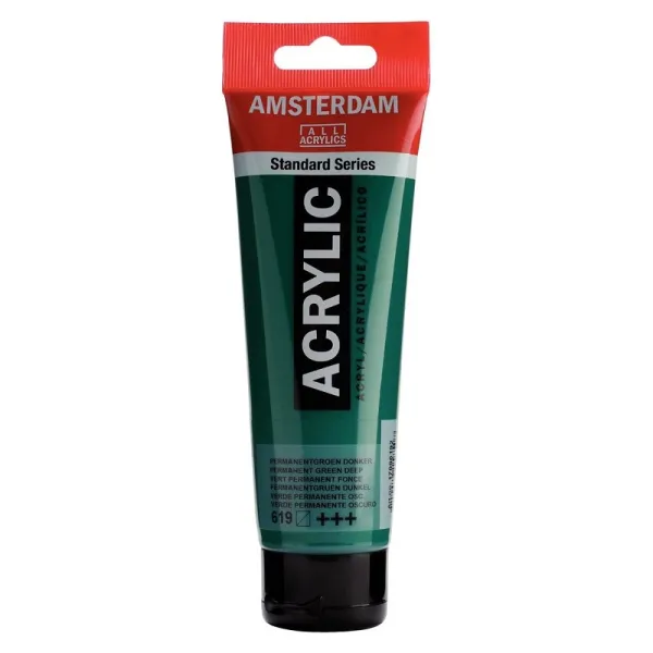 Producto Amsterdam Pintura Acrílica Verde Permanente Oscuro 120 ml Imagen