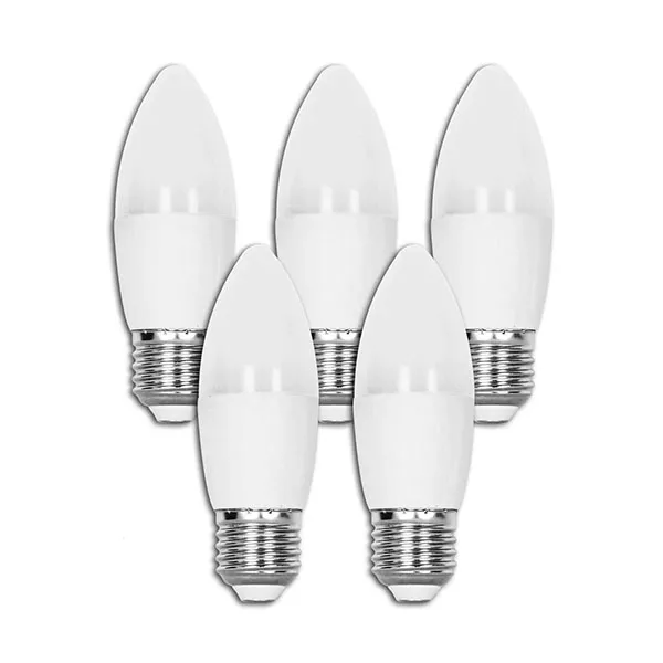 Product Pack de 5 Bombillas LED A5 C37 / 7W E27 Luz Cálida 3000K Image