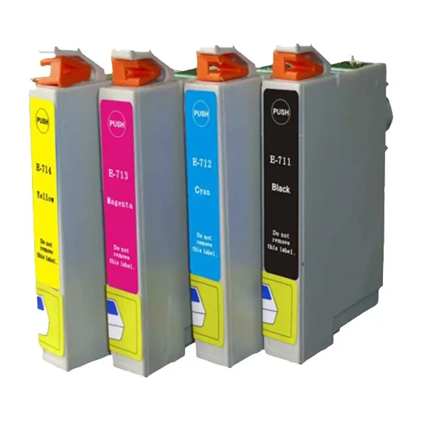 Producto Pack 4 cartuchos de tinta compatibles Epson T0711/T0712/T0713/T0714 negro, cian, magenta y amarillo Imagen
