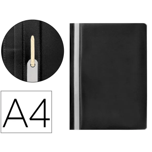 Producto Carpeta Dossier Fastener Plastico A4 Negra Q-Connect Imagen
