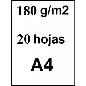 Producto Papel Fotografico A4 180gr Glossy 20uds Imagen