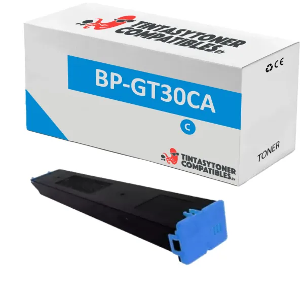 Produto Tóner compatible Sharp BPGT30CA Cian · 15.000 páginas Imagem
