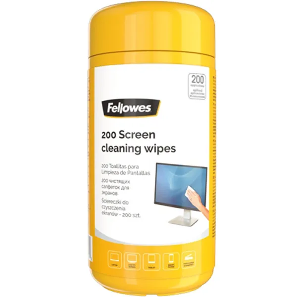 Producto Fellowes Pack de 200 Toallitas de Limpieza para Pantallas Imagen