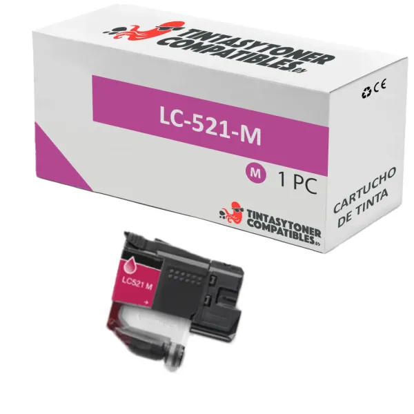Producto Cartucho de tinta compatible Brother BI-LC521M Magenta · 500 páginas Imagen