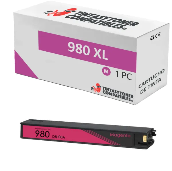 Produto Cartucho de tinta compatible HP D8J08A Magenta · 1106600 ml Imagem