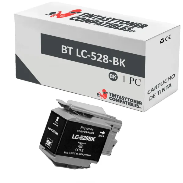 Product Cartucho de tinta compatible Brother LC528BK · 6.000 páginas Image