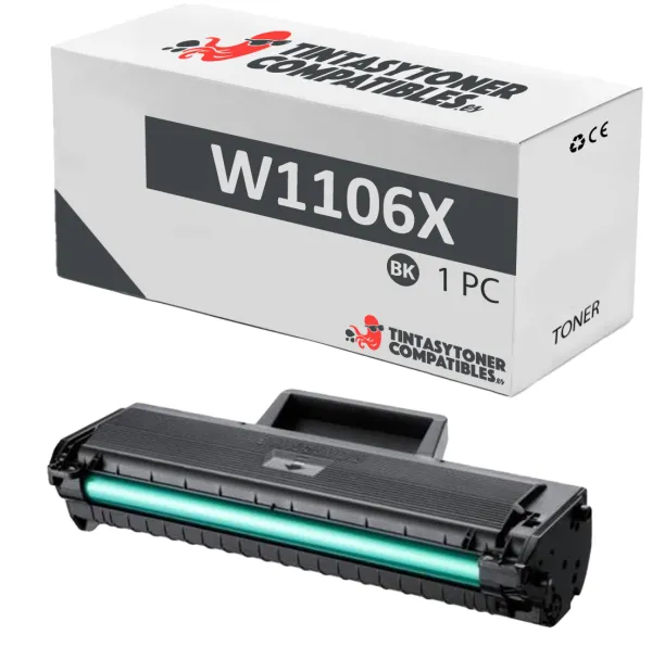 Produto Tóner compatible HP W1106X-CHIP Negro · 2.000 páginas Imagem
