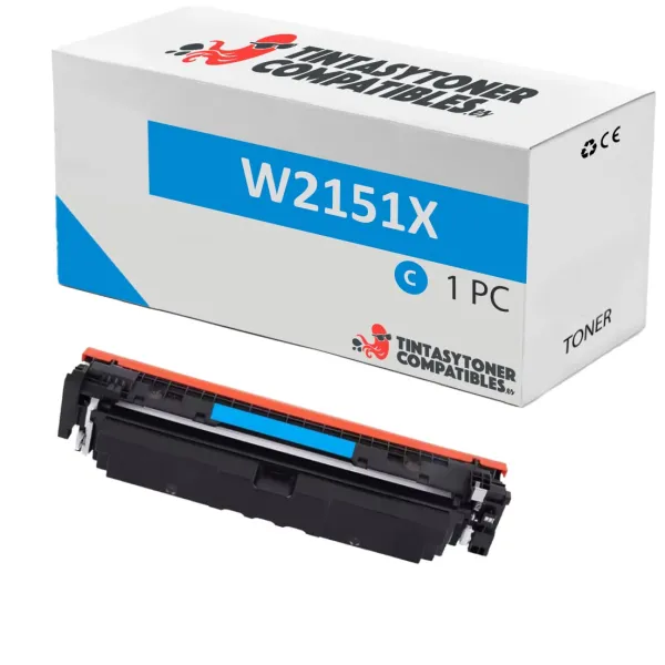Produto Tóner compatible HP HPW2151XC Cian · 5.500 páginas Imagem