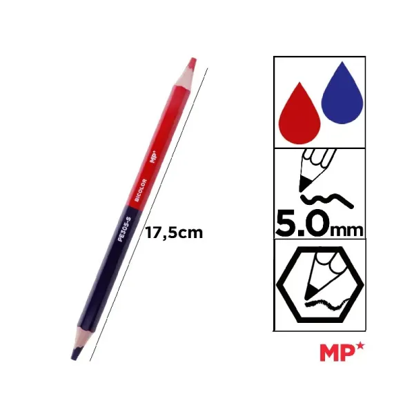 Producto Lapiz Bicolor Grueso Hexagonal MP Imagen
