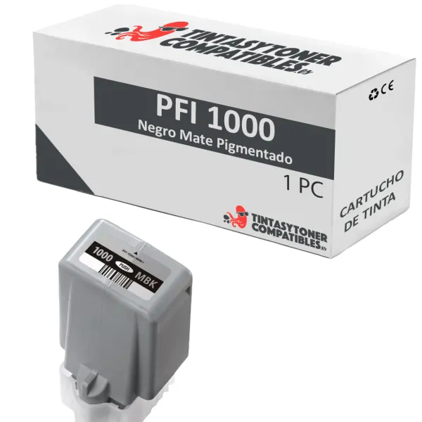 Produto Cartucho de tinta compatible Canon PFI1000MBK · 80 ml Imagem