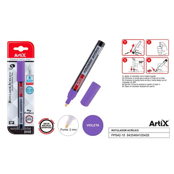 Producto Rotulador pintura acrilica violeta Artix Imagen