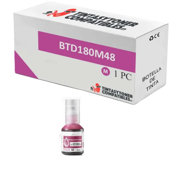 Product Botella de tinta compatible Brother BTD180M Magenta · 5.000 páginas Image